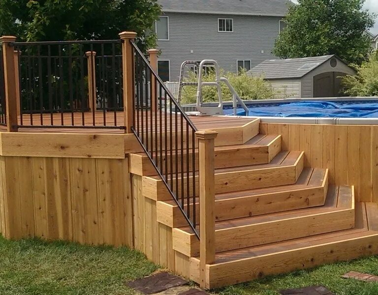 wood deck in burlington, cedar deck burlington wi, hardwood decking burlington wi
